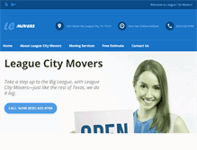 Tablet Screenshot of league-city-movers.com